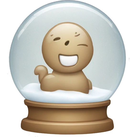 Beige snow globe emoji