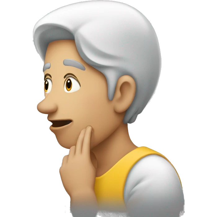 a person whispering to someone on the side emoji
