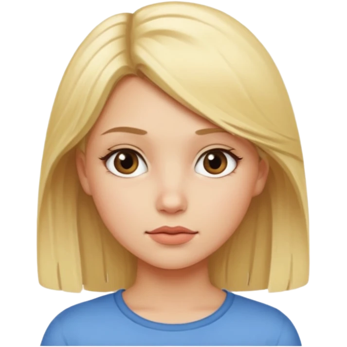 Blonde girl side eye emoji