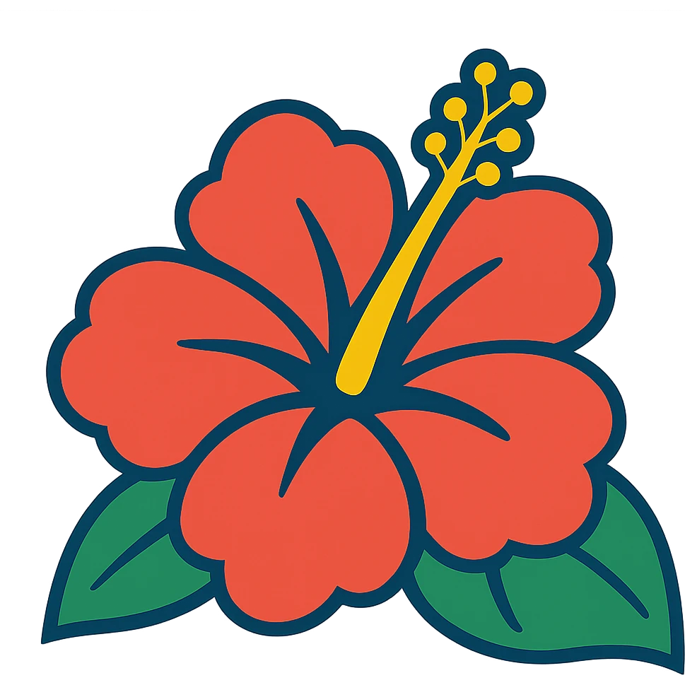 Hawaiian flower emoji