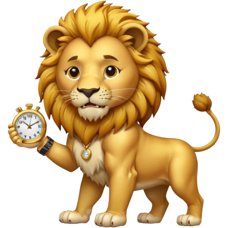 Lion eat Watch  emoji