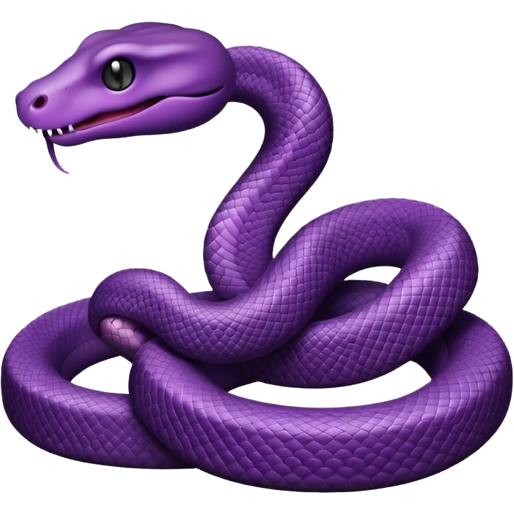 a snake emoji in a dark purple gradient emoji