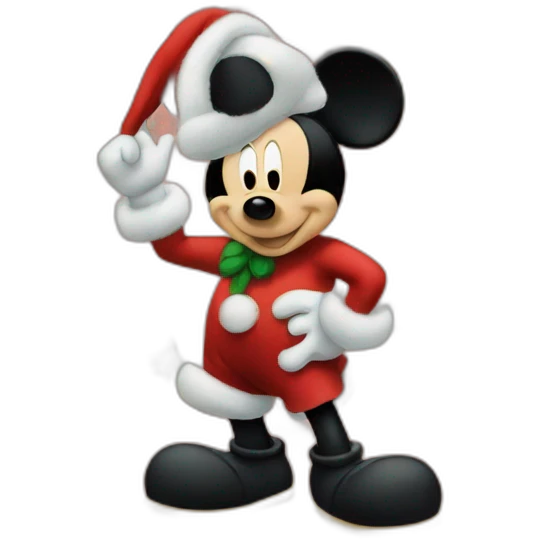 Mickey mouse christmas emoji