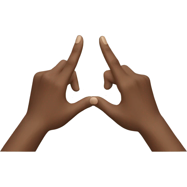 Hands making wing shape emoji