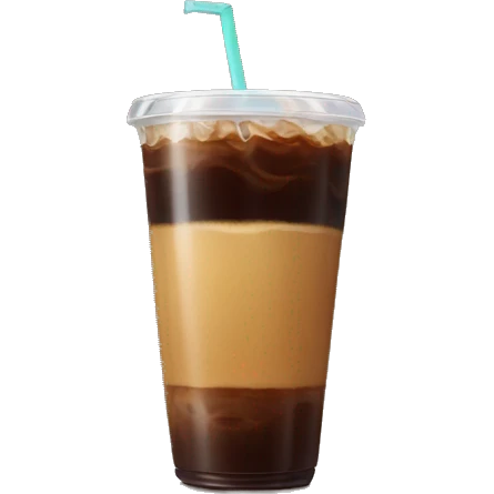Iced long black coffee emoji