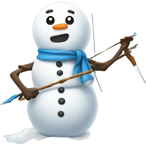 snowman with bow and arrow emoji