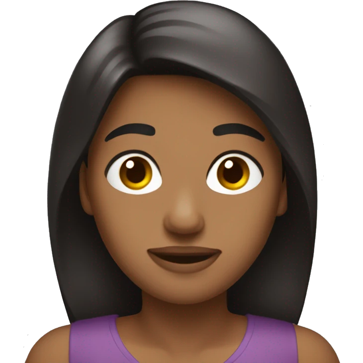 smh emoji with the medium skin tone with dark hair emoji