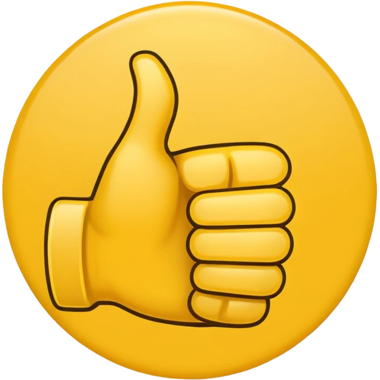 thumbs up emoji with two thumbs facinf outwards emoji