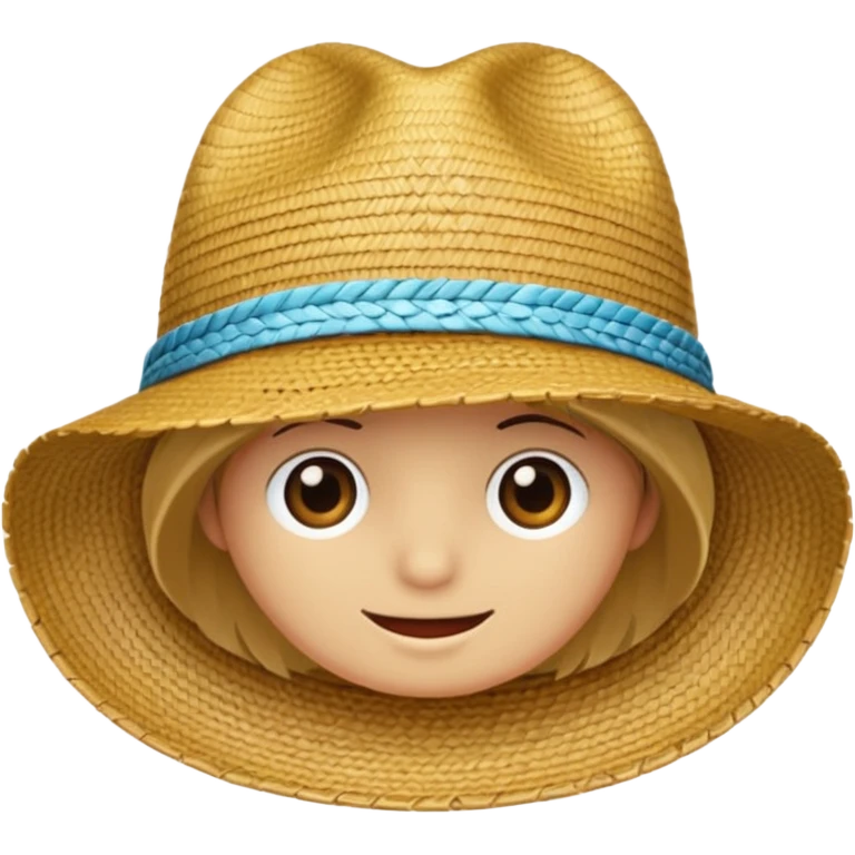 straw hat from one piece emoji