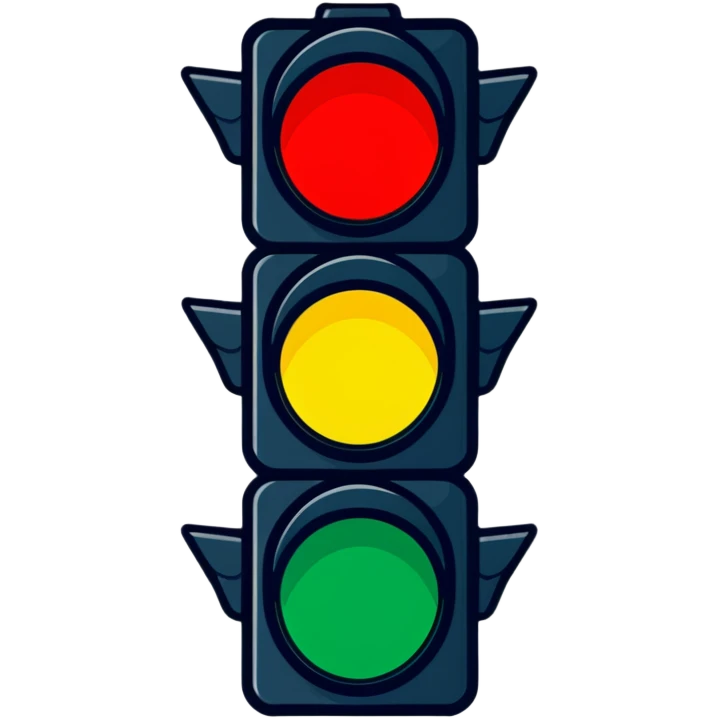 green traffic light stoplight with glowing green signal emoji