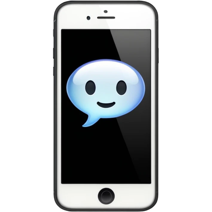 an newiphone where we can see bubble speech on the screen emoji