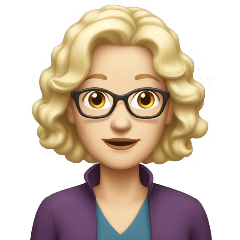 White blonde lady around 50 years old emoji