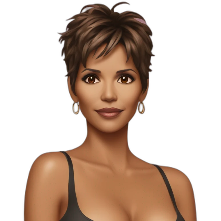 Halle Berry seductive pose emoji