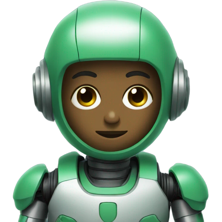 Bot green AI emoji