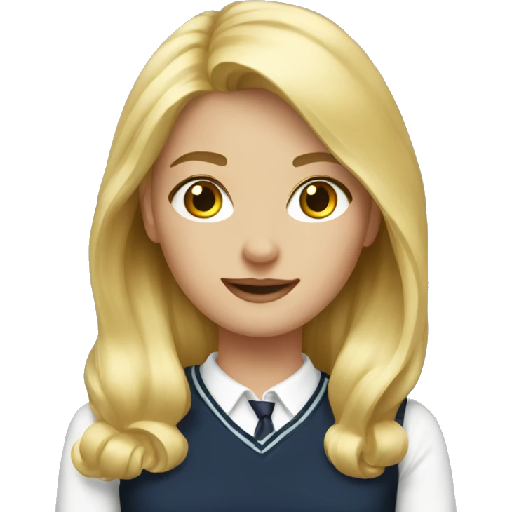 Preppy blonde girl emoji