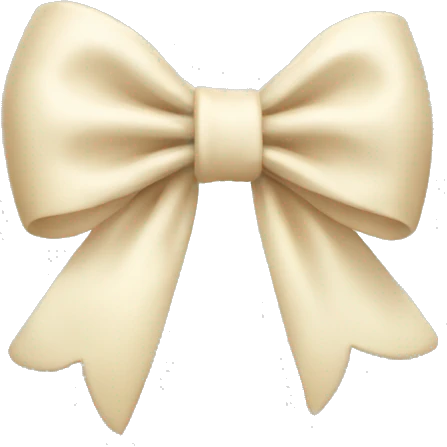 Cream bow  emoji