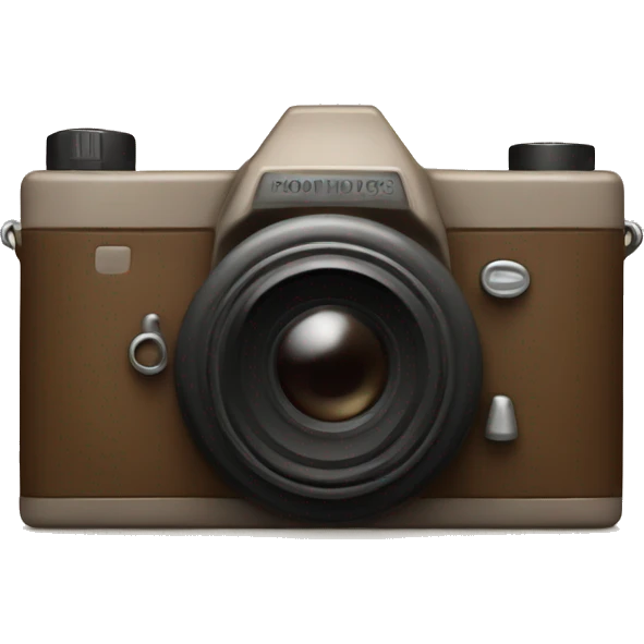 camera in brown tones emoji