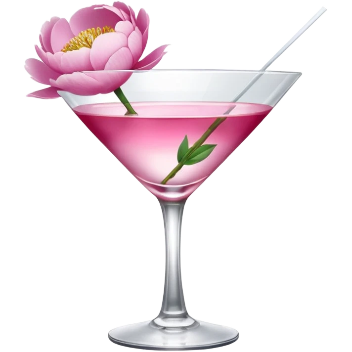 Martini with peonies emoji