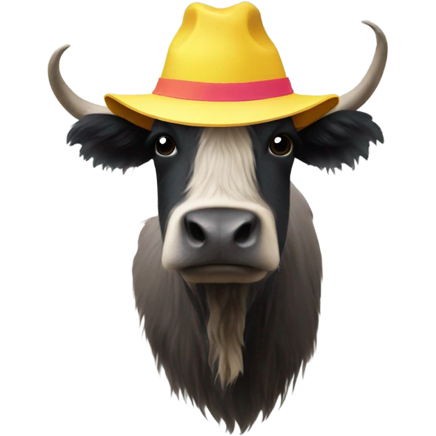 hipster yak in bucket hat emoji