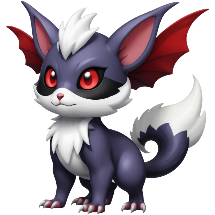 Shiny Furret-Absol-Noivern-Hybrid (Full body) emoji