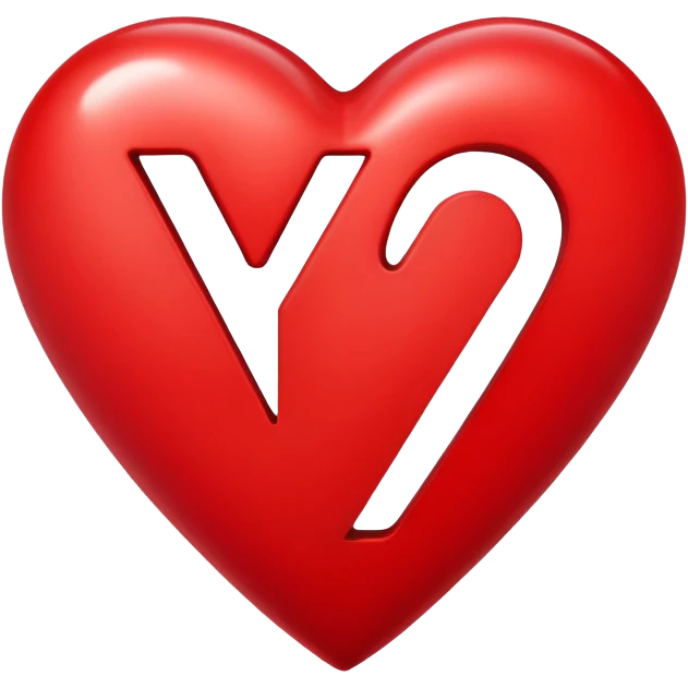 Heart with the letter y inside  emoji