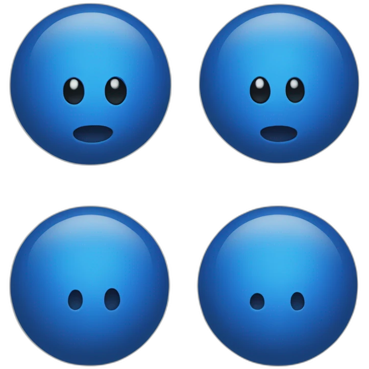 two blue balls emoji