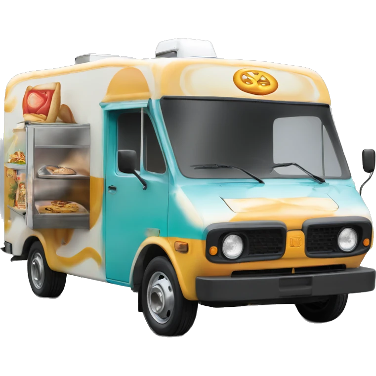 Toyota 86 shaped 1973 food truck, real look emoji