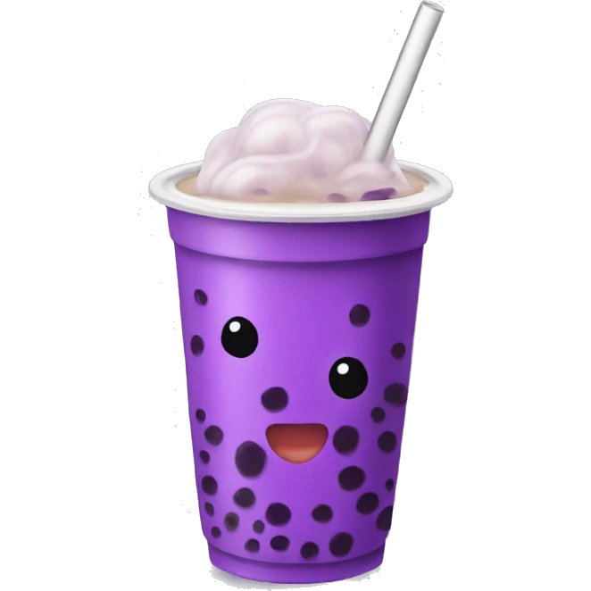 A purple boba tea emoji