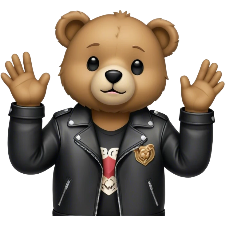  teddy on a rock concert  emoji