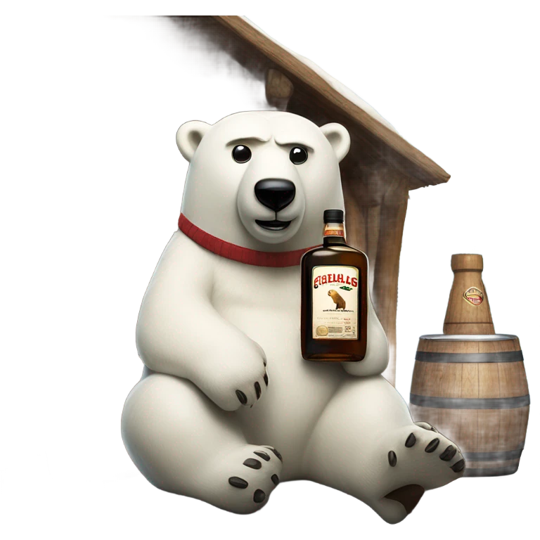 polar bear with sunglasses and Glenrarklas with hut emoji