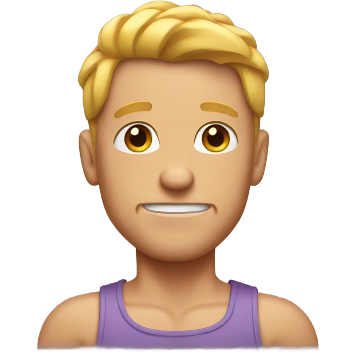 White guy with muscles emoji