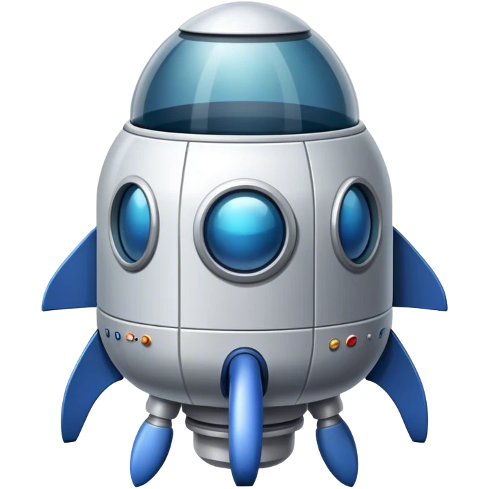 a spaceship like a capsule, from nasa emoji