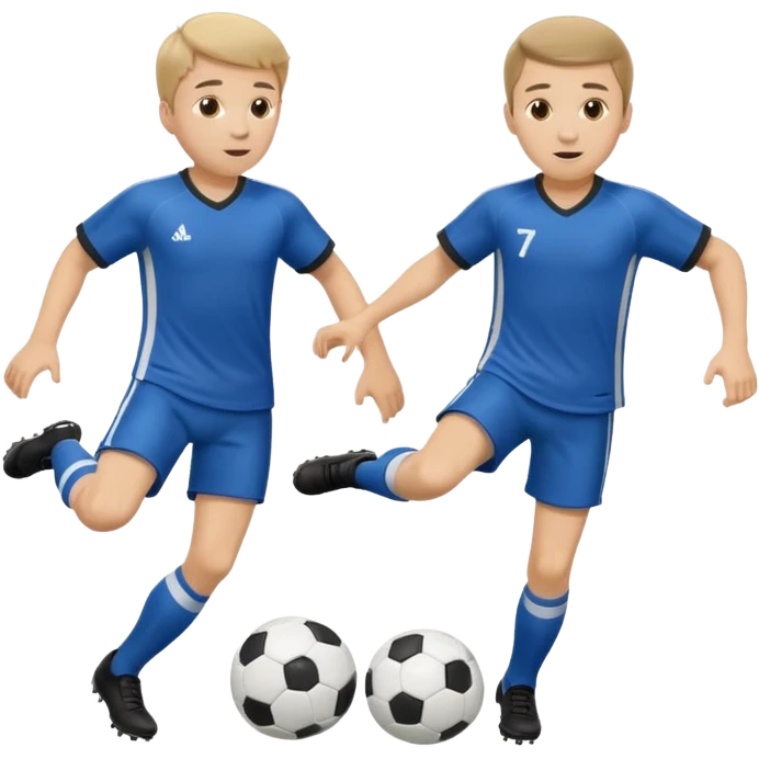 two brothers playings soccer emoji