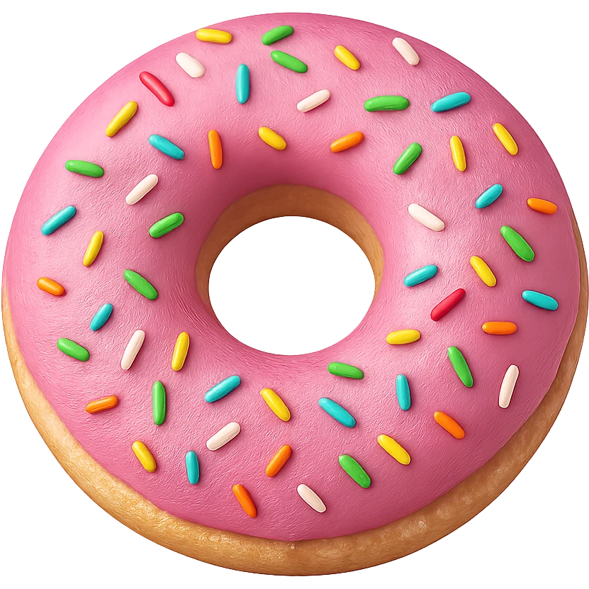 pink donut emoji