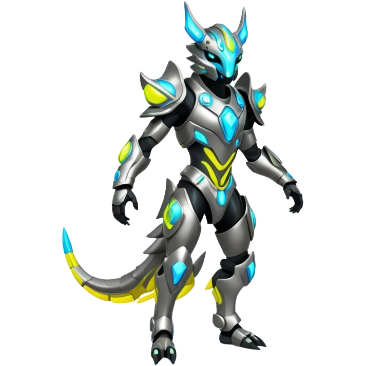 modern colorful neon-colored Fakémon-Protogen-creature (full body) emoji