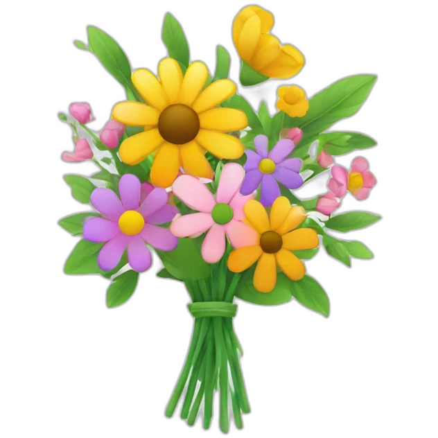 flowers bouquet abstract company logo emoji