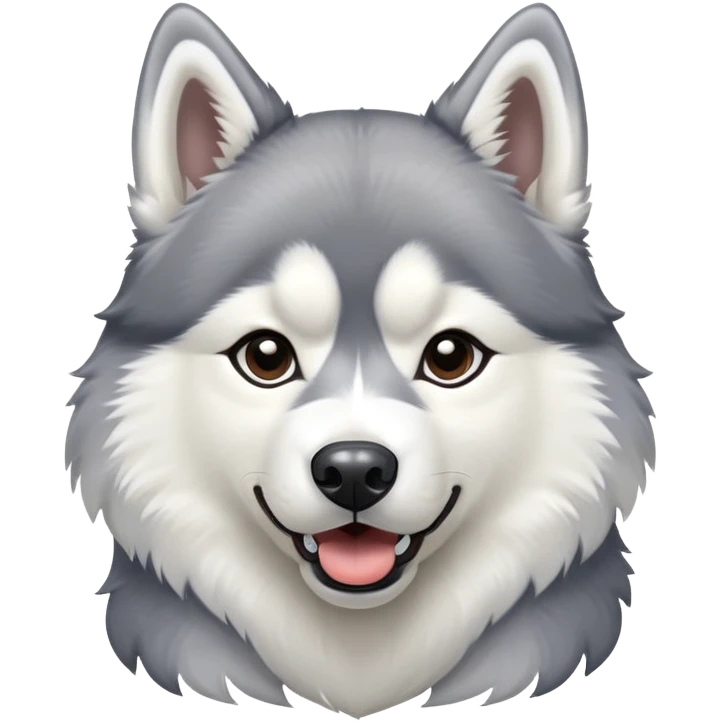 Proud victorious husky with chest puffed out emoji