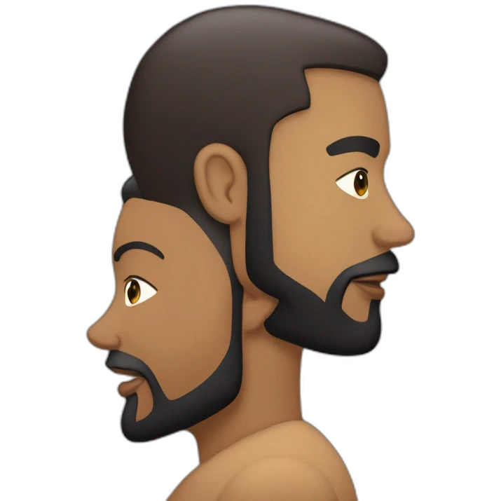 brown-man-with-a-smooth-black-hair-cut-fade-and-a-black-beard-kissing-a-white-woman-with-long-brown-waved-hair emoji