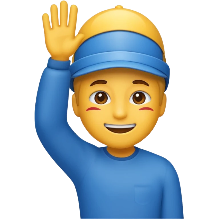 A emoji in Blue doing the cole Palmer celebration emoji