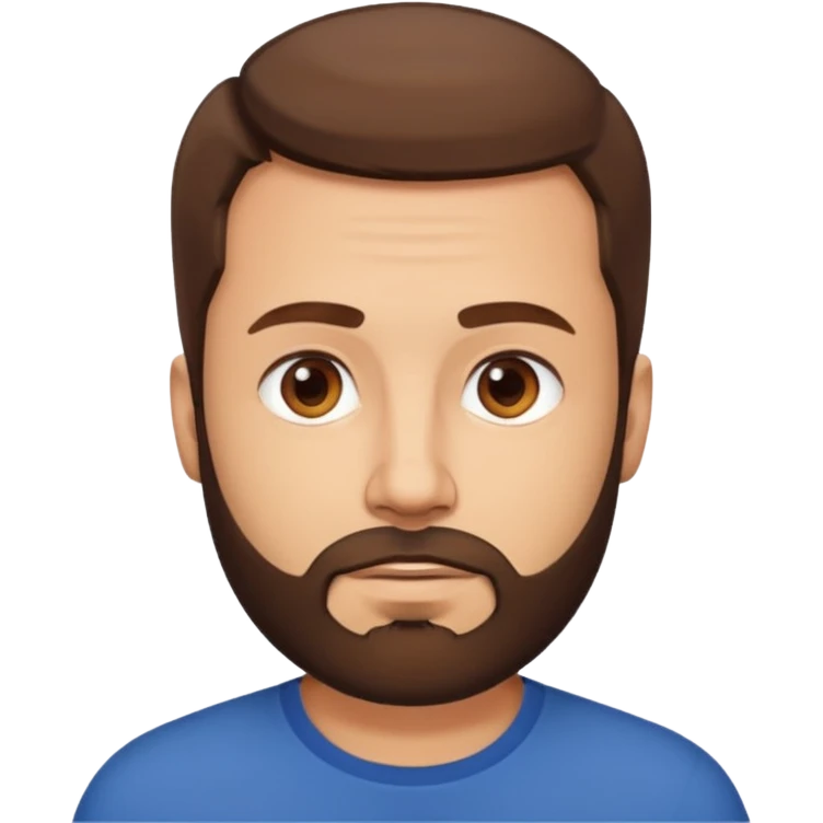 Homme 40 ans cheveux en brosse barbe emoji