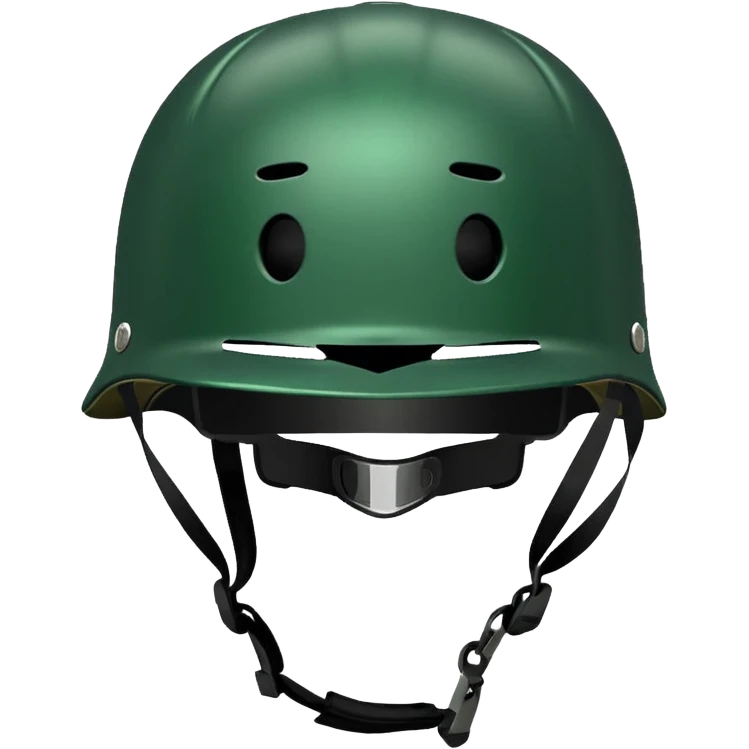 dark green skater helmet with smiley stickers emoji