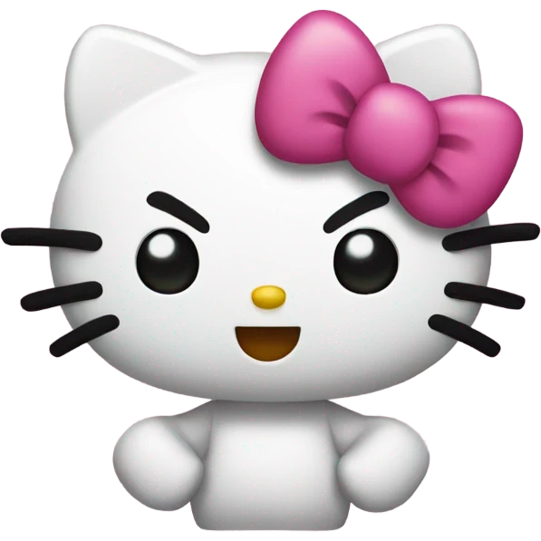 Hello kitty mad emoji