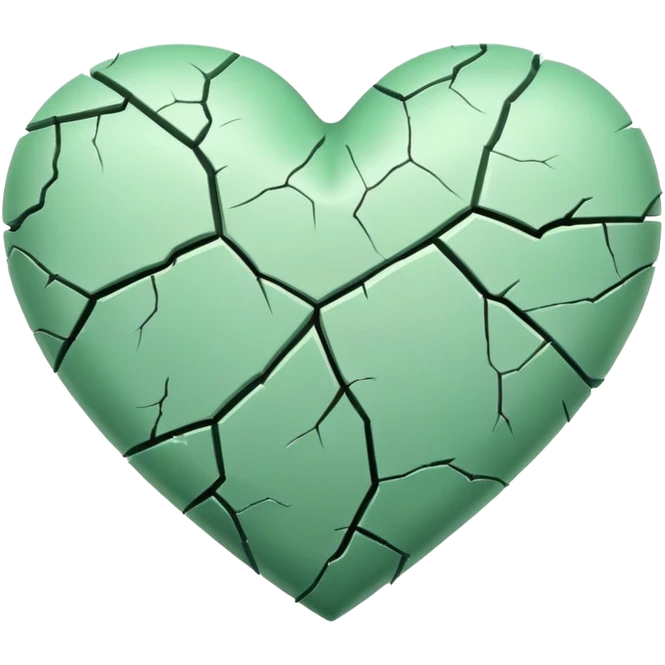 Light green heart break emoji