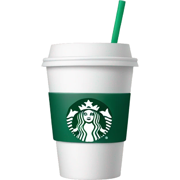 an empty Starbucks coffee cup  emoji