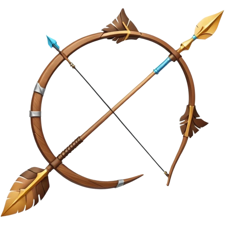 bow and arrow which has wind surrounded 
 emoji