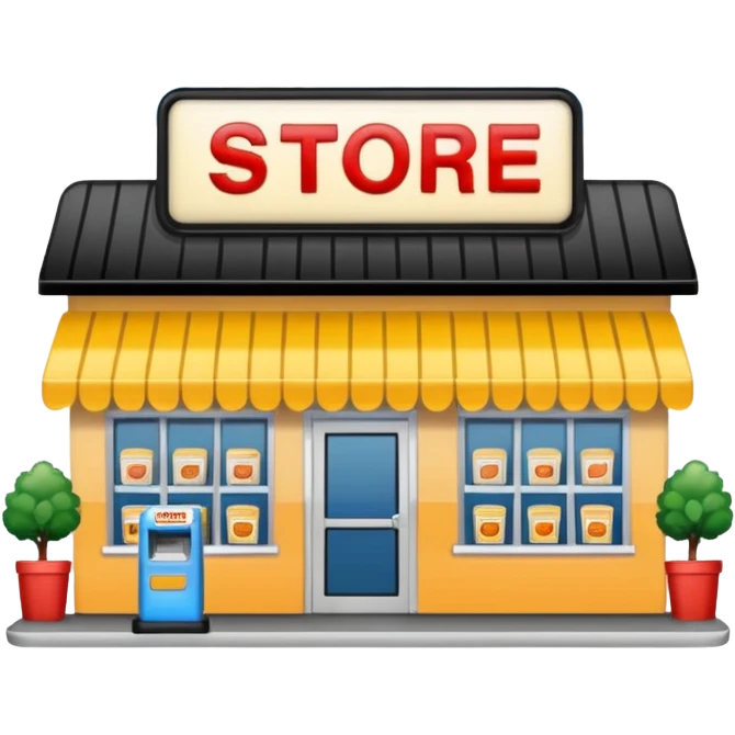 Convenience store named poor store and more emoji