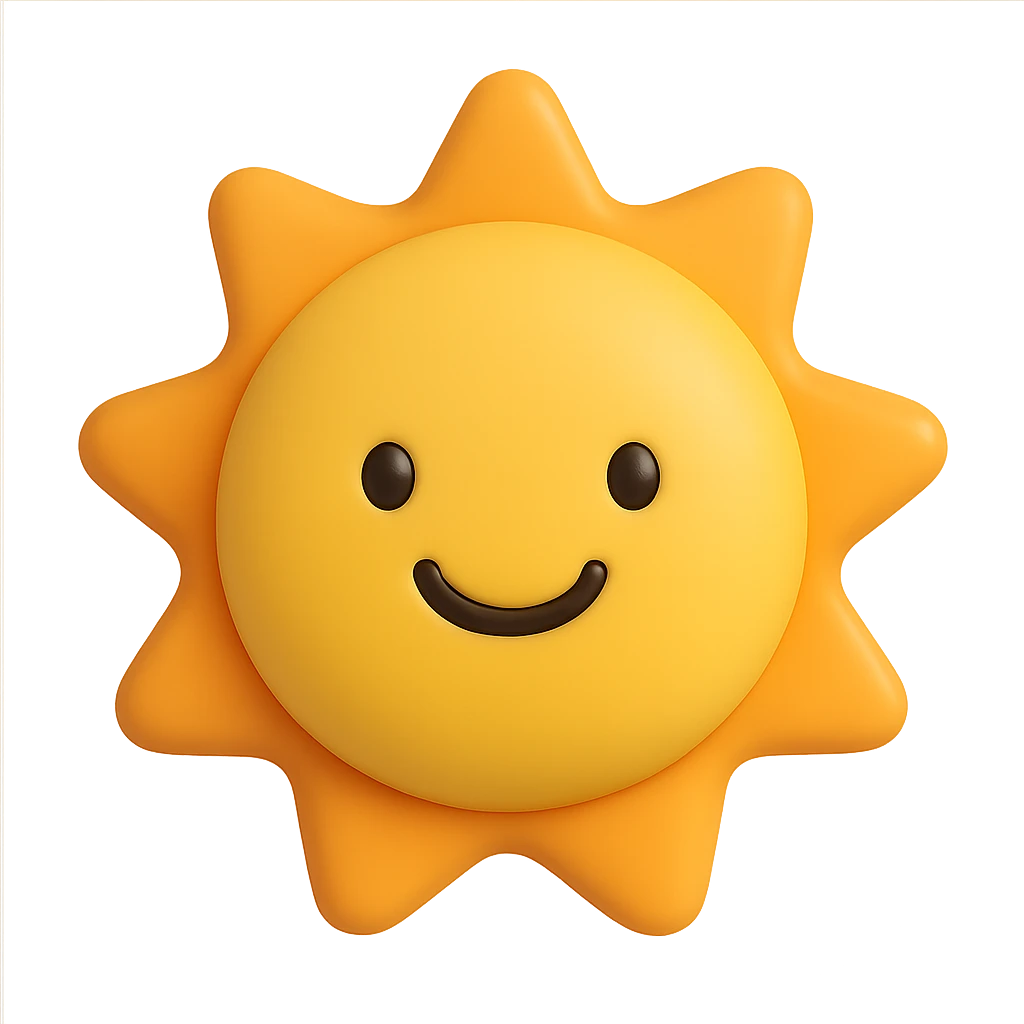 smiling sun icon emoji