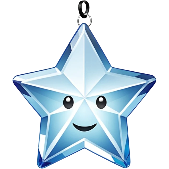 Hanging crystal star car mirror suncatcher hanger emoji