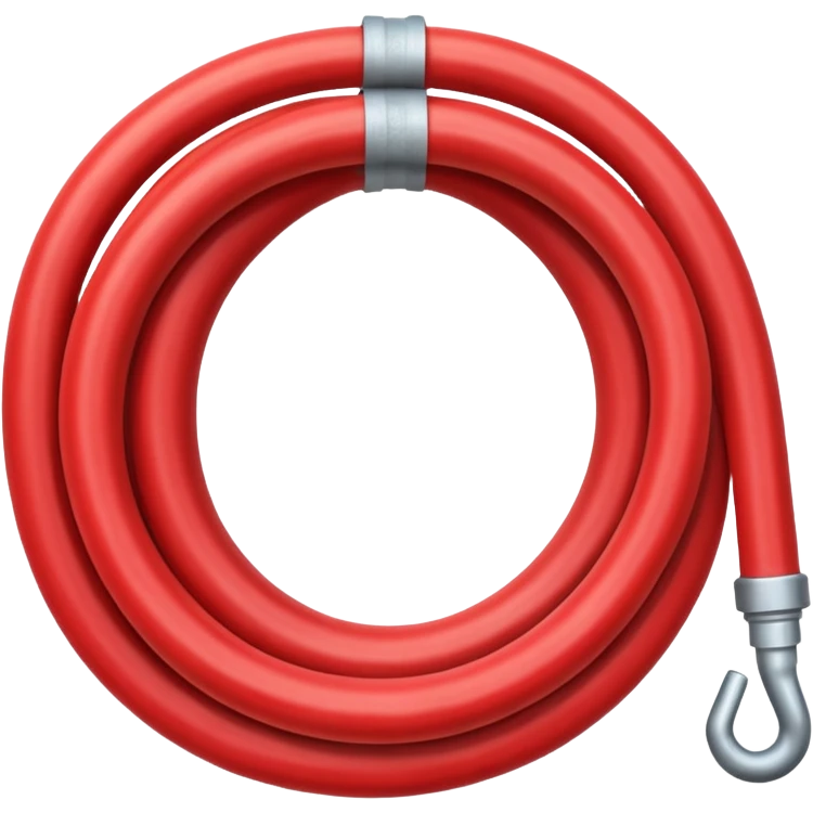 A red Hose – coiled water hose emoji