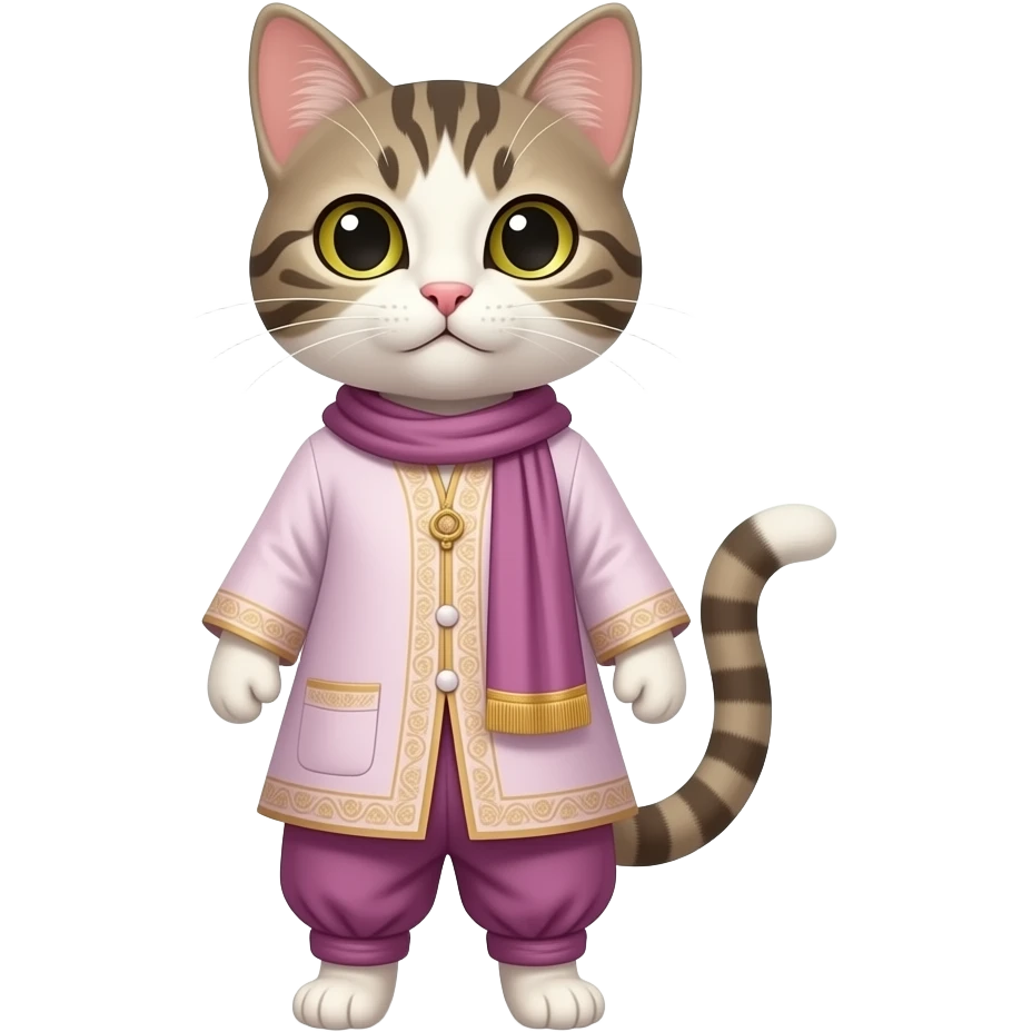 Cat wearing salwaar emoji